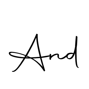 Design your own signature with our free online signature maker. With this signature software, you can create a handwritten (Autography-DOLnW) signature for name And. And signature style 10 images and pictures png