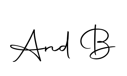 You should practise on your own different ways (Autography-DOLnW) to write your name (And B) in signature. don't let someone else do it for you. And B signature style 10 images and pictures png