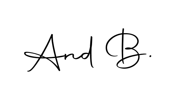 How to make And B. signature? Autography-DOLnW is a professional autograph style. Create handwritten signature for And B. name. And B. signature style 10 images and pictures png