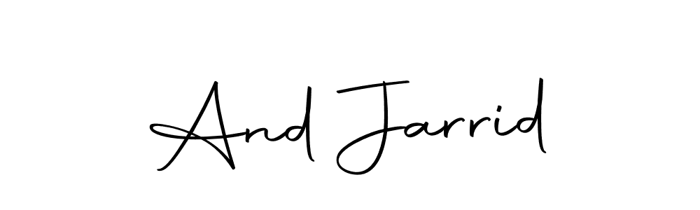 Design your own signature with our free online signature maker. With this signature software, you can create a handwritten (Autography-DOLnW) signature for name And Jarrid. And Jarrid signature style 10 images and pictures png