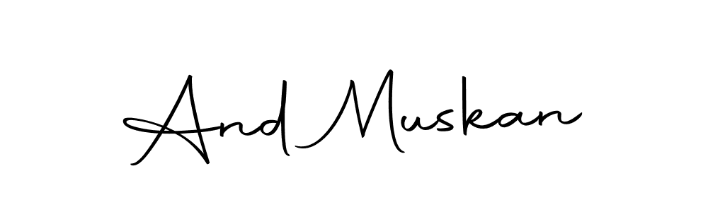 Make a beautiful signature design for name And Muskan. With this signature (Autography-DOLnW) style, you can create a handwritten signature for free. And Muskan signature style 10 images and pictures png