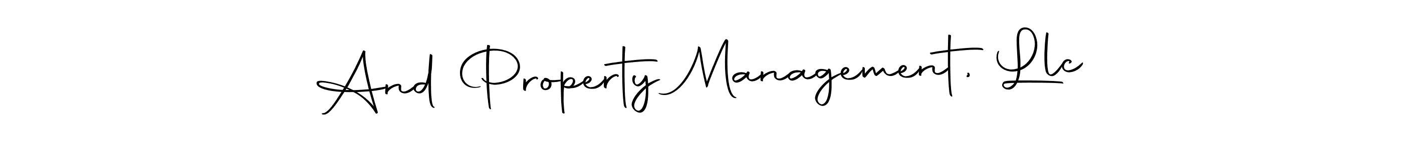 How to make And Property Management, Llc name signature. Use Autography-DOLnW style for creating short signs online. This is the latest handwritten sign. And Property Management, Llc signature style 10 images and pictures png