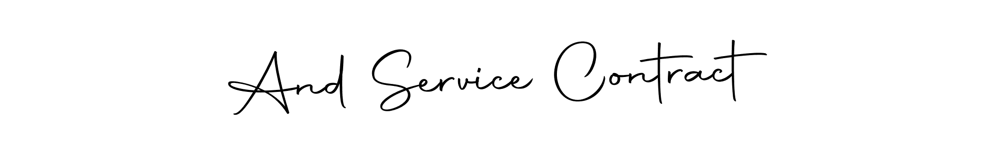 How to make And Service Contract signature? Autography-DOLnW is a professional autograph style. Create handwritten signature for And Service Contract name. And Service Contract signature style 10 images and pictures png