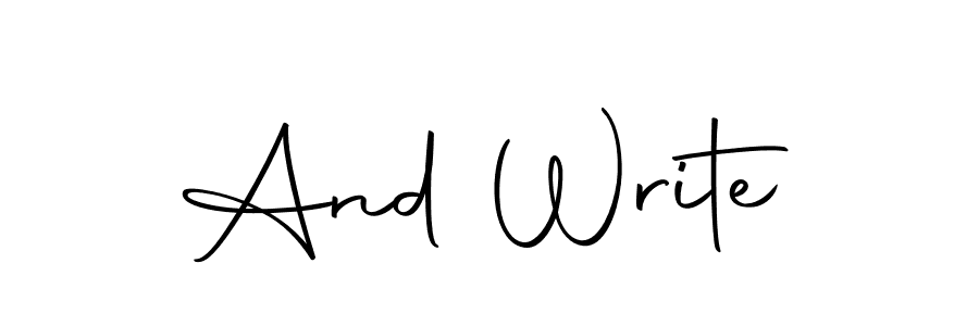 This is the best signature style for the And Write name. Also you like these signature font (Autography-DOLnW). Mix name signature. And Write signature style 10 images and pictures png