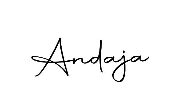 You should practise on your own different ways (Autography-DOLnW) to write your name (Andaja) in signature. don't let someone else do it for you. Andaja signature style 10 images and pictures png