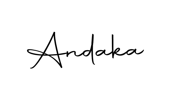 You should practise on your own different ways (Autography-DOLnW) to write your name (Andaka) in signature. don't let someone else do it for you. Andaka signature style 10 images and pictures png