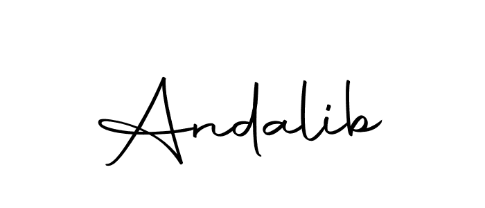 Use a signature maker to create a handwritten signature online. With this signature software, you can design (Autography-DOLnW) your own signature for name Andalib. Andalib signature style 10 images and pictures png