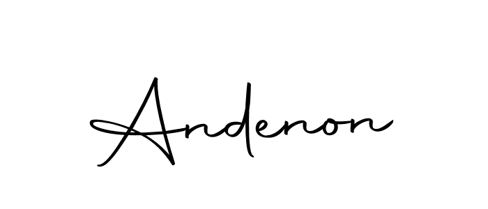 Use a signature maker to create a handwritten signature online. With this signature software, you can design (Autography-DOLnW) your own signature for name Andenon. Andenon signature style 10 images and pictures png