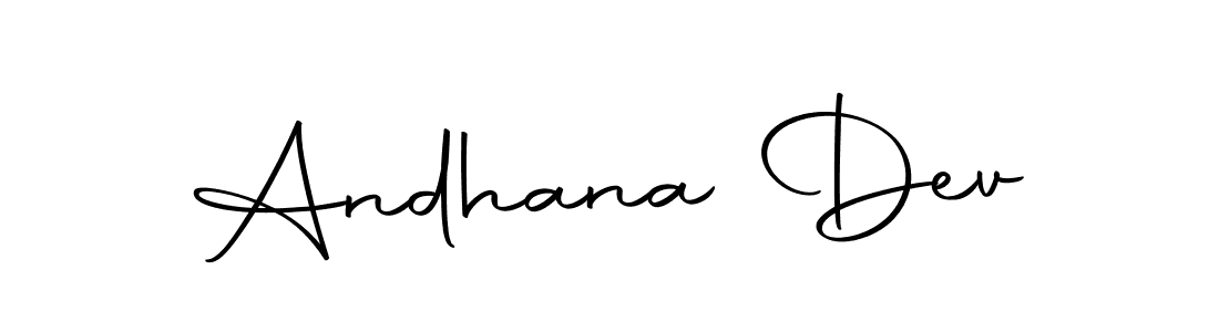 You should practise on your own different ways (Autography-DOLnW) to write your name (Andhana Dev) in signature. don't let someone else do it for you. Andhana Dev signature style 10 images and pictures png
