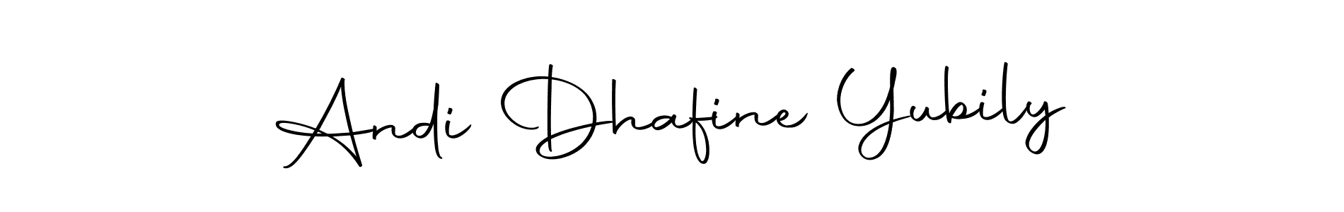 Here are the top 10 professional signature styles for the name Andi Dhafine Yubily. These are the best autograph styles you can use for your name. Andi Dhafine Yubily signature style 10 images and pictures png
