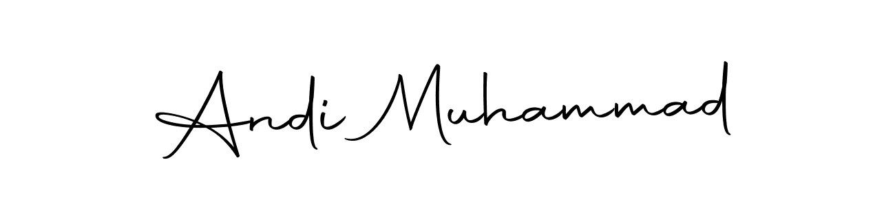 How to make Andi Muhammad name signature. Use Autography-DOLnW style for creating short signs online. This is the latest handwritten sign. Andi Muhammad signature style 10 images and pictures png