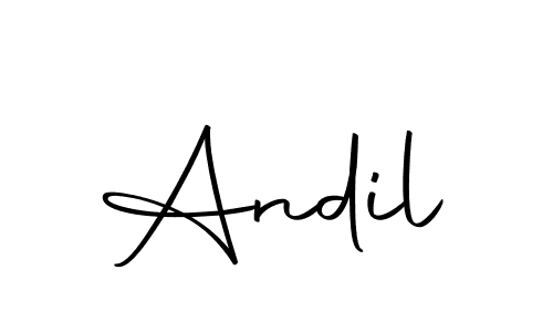 Design your own signature with our free online signature maker. With this signature software, you can create a handwritten (Autography-DOLnW) signature for name Andil. Andil signature style 10 images and pictures png