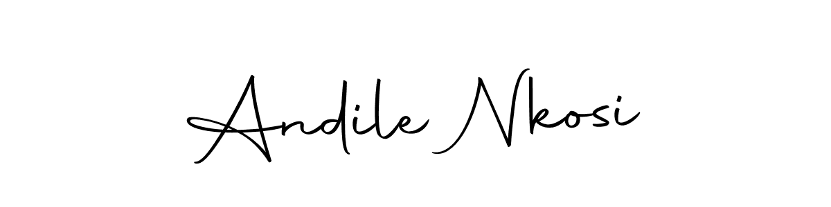 if you are searching for the best signature style for your name Andile Nkosi. so please give up your signature search. here we have designed multiple signature styles  using Autography-DOLnW. Andile Nkosi signature style 10 images and pictures png