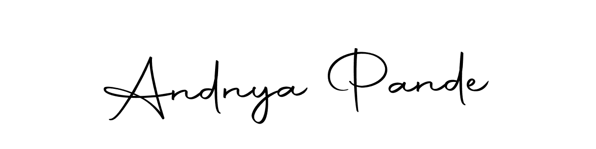 You should practise on your own different ways (Autography-DOLnW) to write your name (Andnya Pande) in signature. don't let someone else do it for you. Andnya Pande signature style 10 images and pictures png