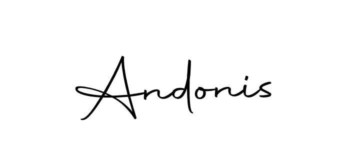 Create a beautiful signature design for name Andonis. With this signature (Autography-DOLnW) fonts, you can make a handwritten signature for free. Andonis signature style 10 images and pictures png