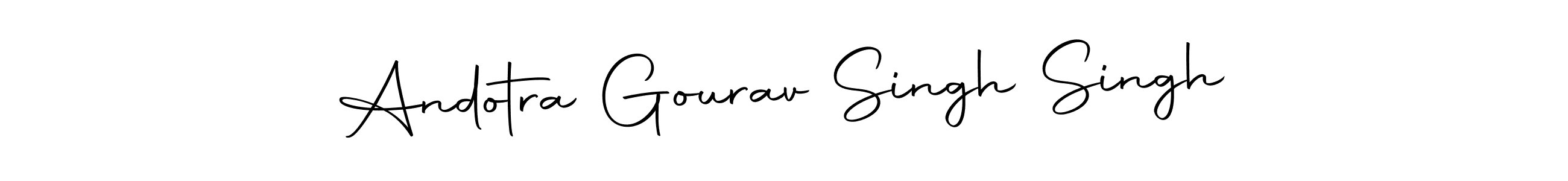 You can use this online signature creator to create a handwritten signature for the name Andotra Gourav Singh Singh. This is the best online autograph maker. Andotra Gourav Singh Singh signature style 10 images and pictures png