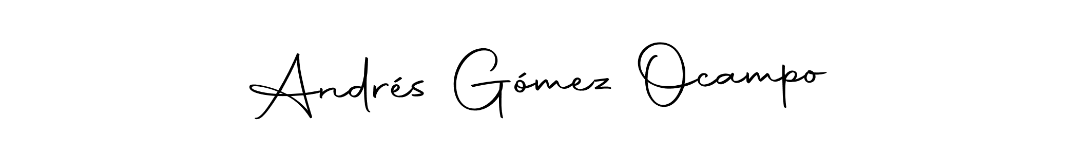 Design your own signature with our free online signature maker. With this signature software, you can create a handwritten (Autography-DOLnW) signature for name Andrés Gómez Ocampo. Andrés Gómez Ocampo signature style 10 images and pictures png