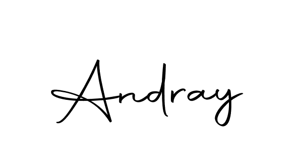 Design your own signature with our free online signature maker. With this signature software, you can create a handwritten (Autography-DOLnW) signature for name Andray. Andray signature style 10 images and pictures png