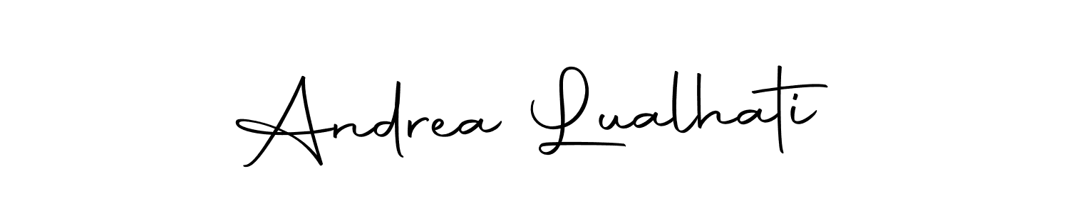 It looks lik you need a new signature style for name Andrea Lualhati. Design unique handwritten (Autography-DOLnW) signature with our free signature maker in just a few clicks. Andrea Lualhati signature style 10 images and pictures png