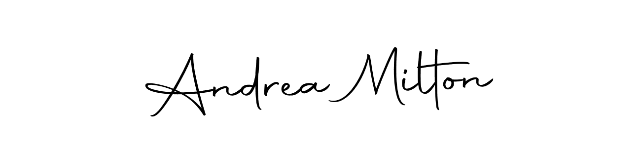 Make a short Andrea Milton signature style. Manage your documents anywhere anytime using Autography-DOLnW. Create and add eSignatures, submit forms, share and send files easily. Andrea Milton signature style 10 images and pictures png