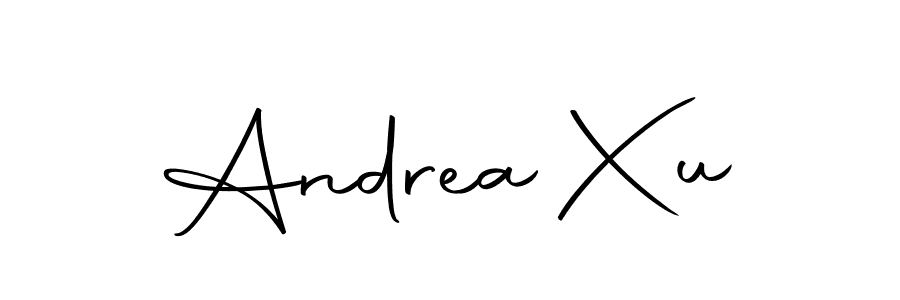 You should practise on your own different ways (Autography-DOLnW) to write your name (Andrea Xu) in signature. don't let someone else do it for you. Andrea Xu signature style 10 images and pictures png