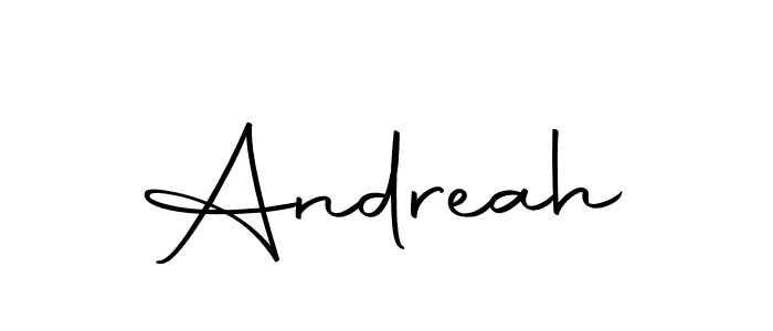 Andreah stylish signature style. Best Handwritten Sign (Autography-DOLnW) for my name. Handwritten Signature Collection Ideas for my name Andreah. Andreah signature style 10 images and pictures png