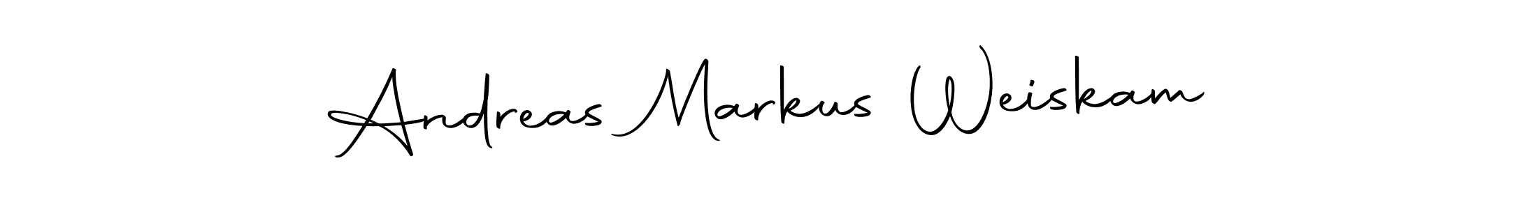 How to make Andreas Markus Weiskam name signature. Use Autography-DOLnW style for creating short signs online. This is the latest handwritten sign. Andreas Markus Weiskam signature style 10 images and pictures png