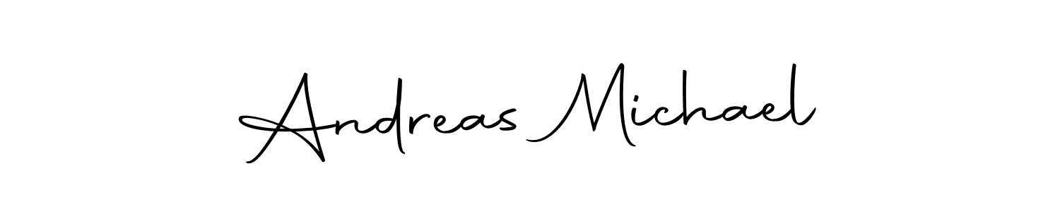 Create a beautiful signature design for name Andreas Michael. With this signature (Autography-DOLnW) fonts, you can make a handwritten signature for free. Andreas Michael signature style 10 images and pictures png