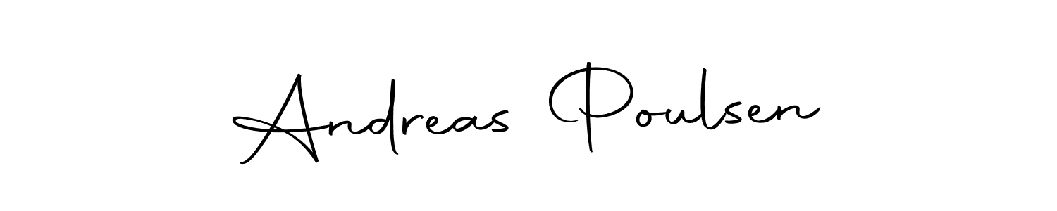 Create a beautiful signature design for name Andreas Poulsen. With this signature (Autography-DOLnW) fonts, you can make a handwritten signature for free. Andreas Poulsen signature style 10 images and pictures png