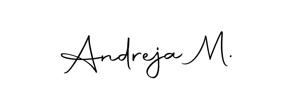 It looks lik you need a new signature style for name Andreja M.. Design unique handwritten (Autography-DOLnW) signature with our free signature maker in just a few clicks. Andreja M. signature style 10 images and pictures png