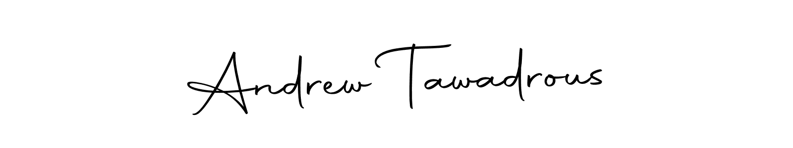 Create a beautiful signature design for name Andrew Tawadrous. With this signature (Autography-DOLnW) fonts, you can make a handwritten signature for free. Andrew Tawadrous signature style 10 images and pictures png
