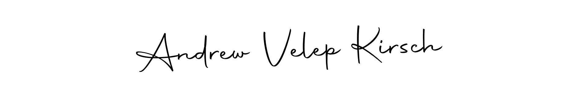 How to make Andrew Velep Kirsch name signature. Use Autography-DOLnW style for creating short signs online. This is the latest handwritten sign. Andrew Velep Kirsch signature style 10 images and pictures png