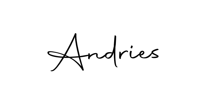 The best way (Autography-DOLnW) to make a short signature is to pick only two or three words in your name. The name Andries include a total of six letters. For converting this name. Andries signature style 10 images and pictures png