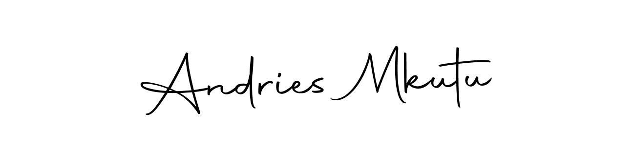 Similarly Autography-DOLnW is the best handwritten signature design. Signature creator online .You can use it as an online autograph creator for name Andries Mkutu. Andries Mkutu signature style 10 images and pictures png