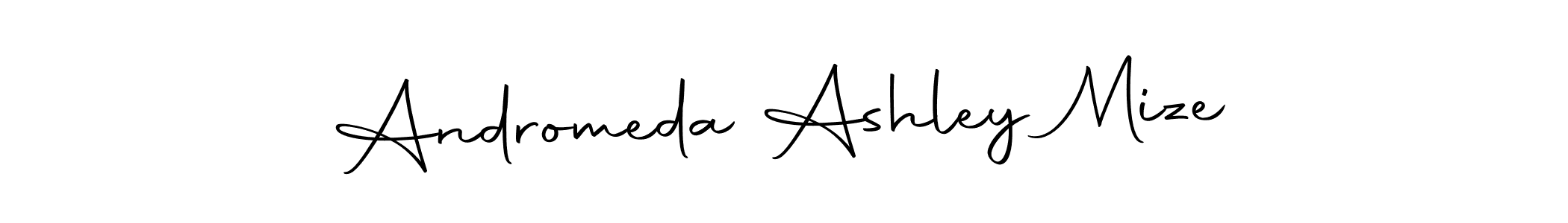 See photos of Andromeda Ashley Mize official signature by Spectra . Check more albums & portfolios. Read reviews & check more about Autography-DOLnW font. Andromeda Ashley Mize signature style 10 images and pictures png