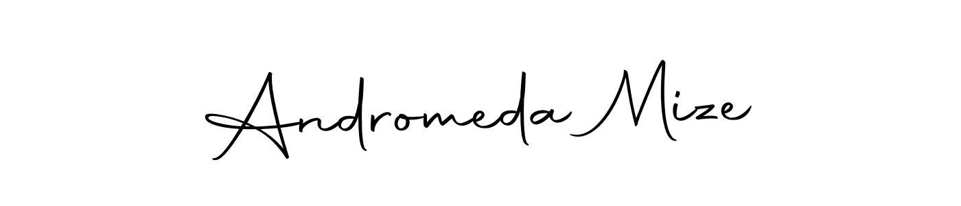 Andromeda Mize stylish signature style. Best Handwritten Sign (Autography-DOLnW) for my name. Handwritten Signature Collection Ideas for my name Andromeda Mize. Andromeda Mize signature style 10 images and pictures png