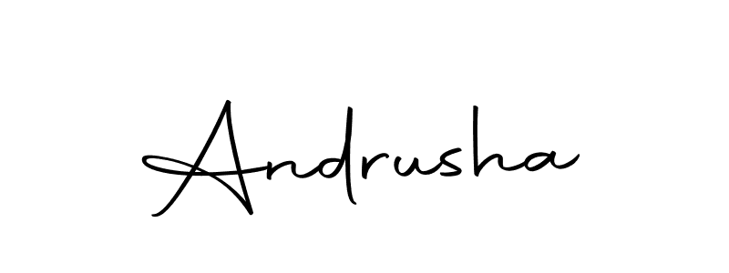 Use a signature maker to create a handwritten signature online. With this signature software, you can design (Autography-DOLnW) your own signature for name Andrusha. Andrusha signature style 10 images and pictures png