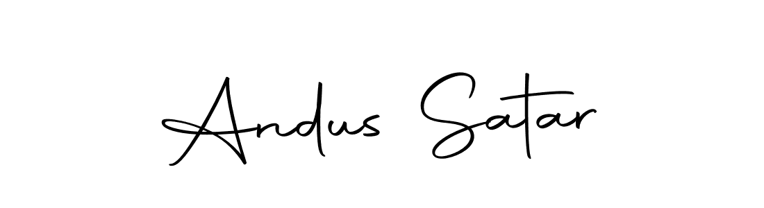 How to make Andus Satar name signature. Use Autography-DOLnW style for creating short signs online. This is the latest handwritten sign. Andus Satar signature style 10 images and pictures png