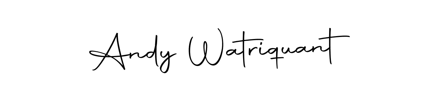 The best way (Autography-DOLnW) to make a short signature is to pick only two or three words in your name. The name Andy Watriquant include a total of six letters. For converting this name. Andy Watriquant signature style 10 images and pictures png