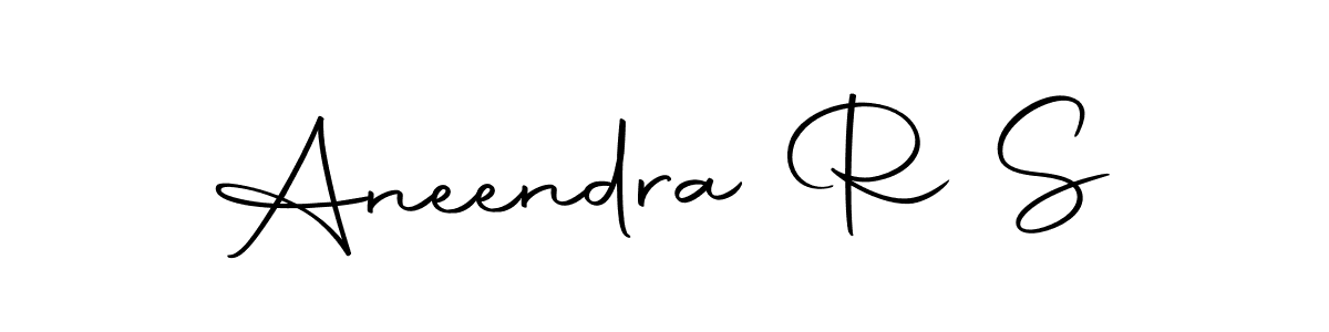 The best way (Autography-DOLnW) to make a short signature is to pick only two or three words in your name. The name Aneendra R S include a total of six letters. For converting this name. Aneendra R S signature style 10 images and pictures png