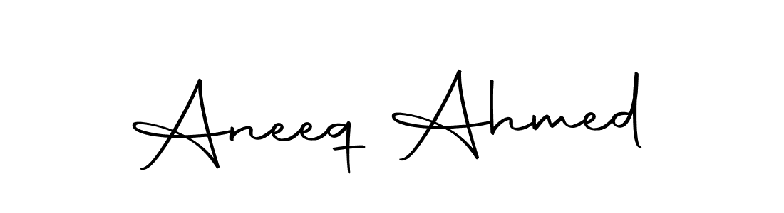 How to make Aneeq Ahmed name signature. Use Autography-DOLnW style for creating short signs online. This is the latest handwritten sign. Aneeq Ahmed signature style 10 images and pictures png