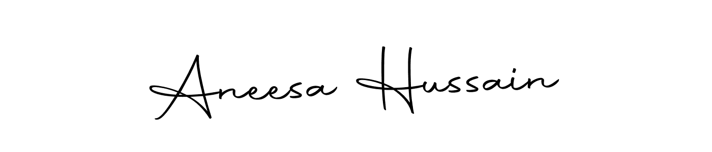 Make a beautiful signature design for name Aneesa Hussain. Use this online signature maker to create a handwritten signature for free. Aneesa Hussain signature style 10 images and pictures png