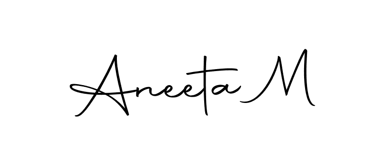 Design your own signature with our free online signature maker. With this signature software, you can create a handwritten (Autography-DOLnW) signature for name Aneeta M. Aneeta M signature style 10 images and pictures png