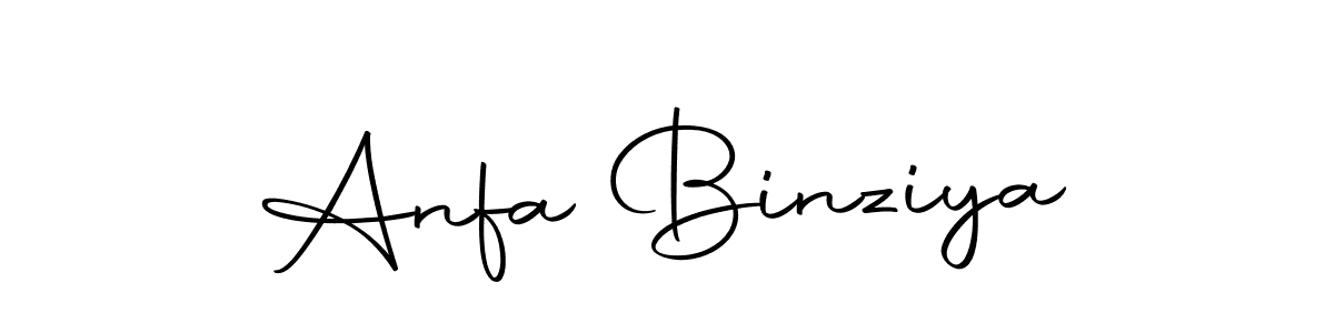 How to make Anfa Binziya name signature. Use Autography-DOLnW style for creating short signs online. This is the latest handwritten sign. Anfa Binziya signature style 10 images and pictures png