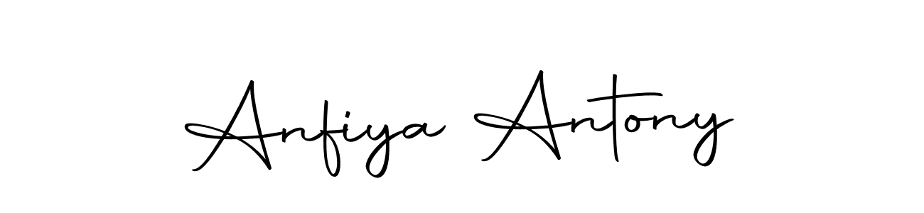 Create a beautiful signature design for name Anfiya Antony. With this signature (Autography-DOLnW) fonts, you can make a handwritten signature for free. Anfiya Antony signature style 10 images and pictures png