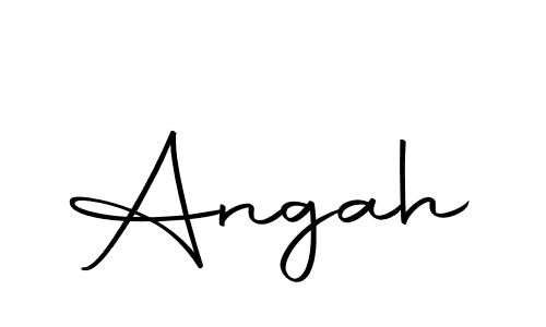 Design your own signature with our free online signature maker. With this signature software, you can create a handwritten (Autography-DOLnW) signature for name Angah. Angah signature style 10 images and pictures png