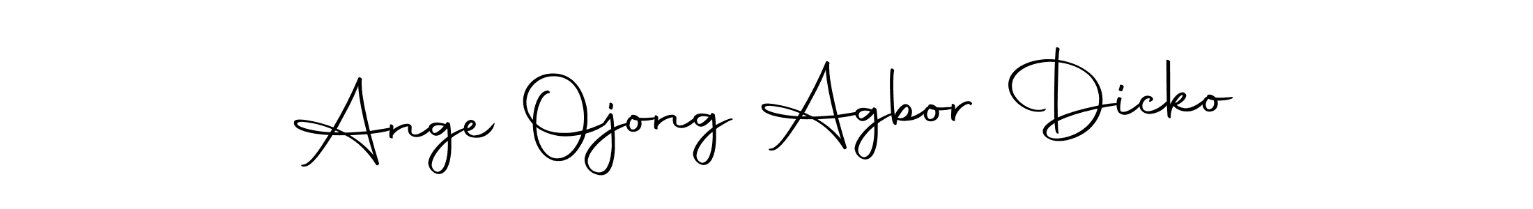 Use a signature maker to create a handwritten signature online. With this signature software, you can design (Autography-DOLnW) your own signature for name Ange Ojong Agbor Dicko. Ange Ojong Agbor Dicko signature style 10 images and pictures png