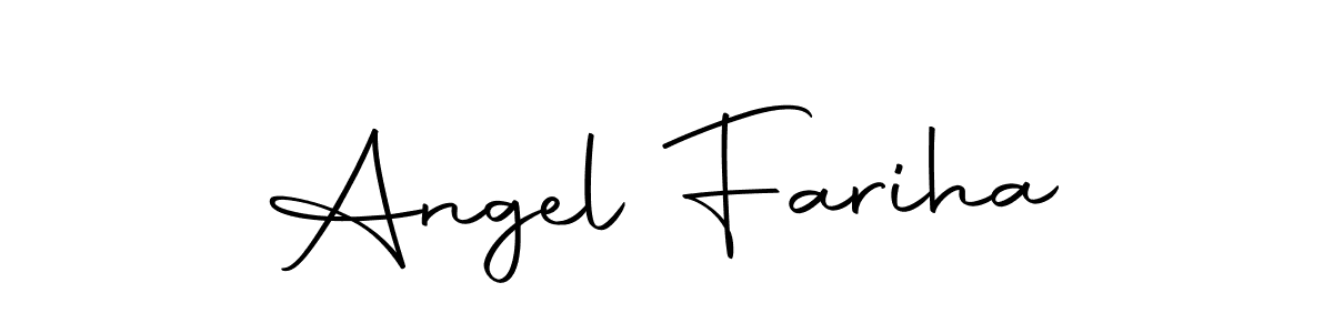 Use a signature maker to create a handwritten signature online. With this signature software, you can design (Autography-DOLnW) your own signature for name Angel Fariha. Angel Fariha signature style 10 images and pictures png