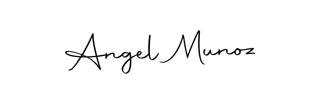 Create a beautiful signature design for name Angel Munoz. With this signature (Autography-DOLnW) fonts, you can make a handwritten signature for free. Angel Munoz signature style 10 images and pictures png