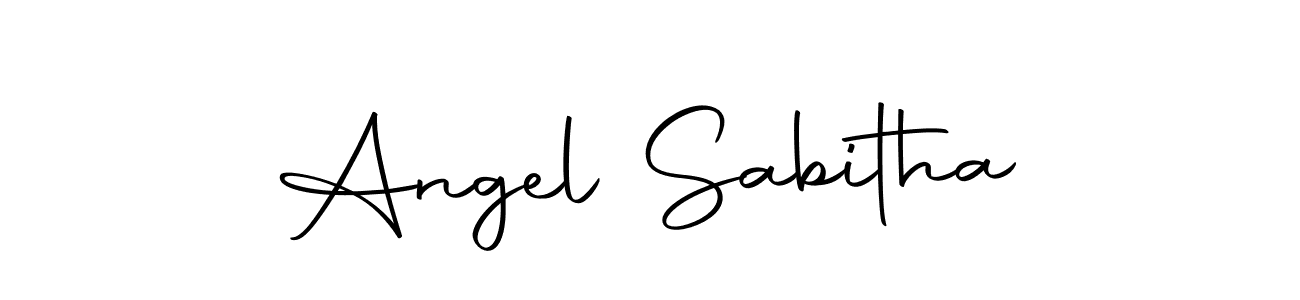 Angel Sabitha stylish signature style. Best Handwritten Sign (Autography-DOLnW) for my name. Handwritten Signature Collection Ideas for my name Angel Sabitha. Angel Sabitha signature style 10 images and pictures png
